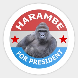 Harambe for President Sticker